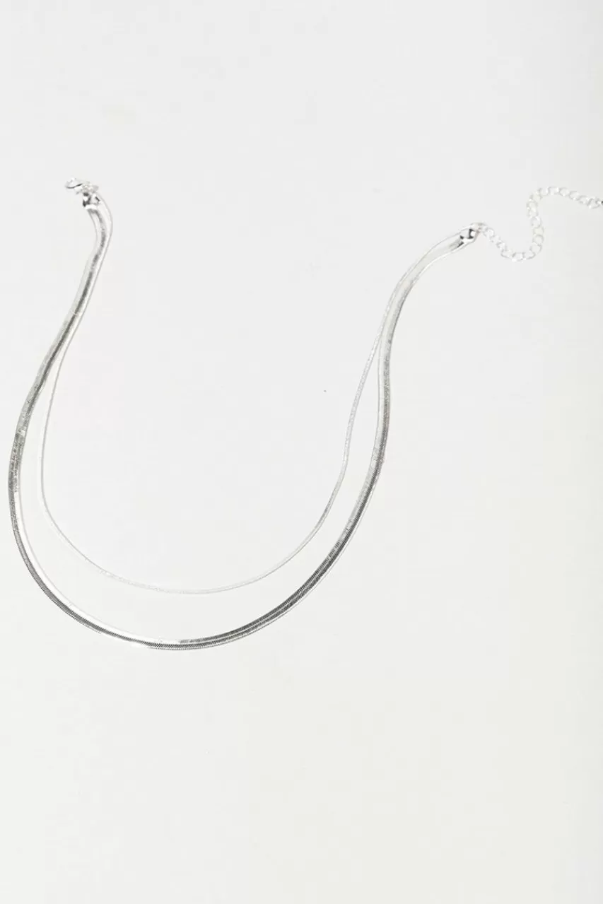 Francesca's Ava Layered Chain Snake Necklace