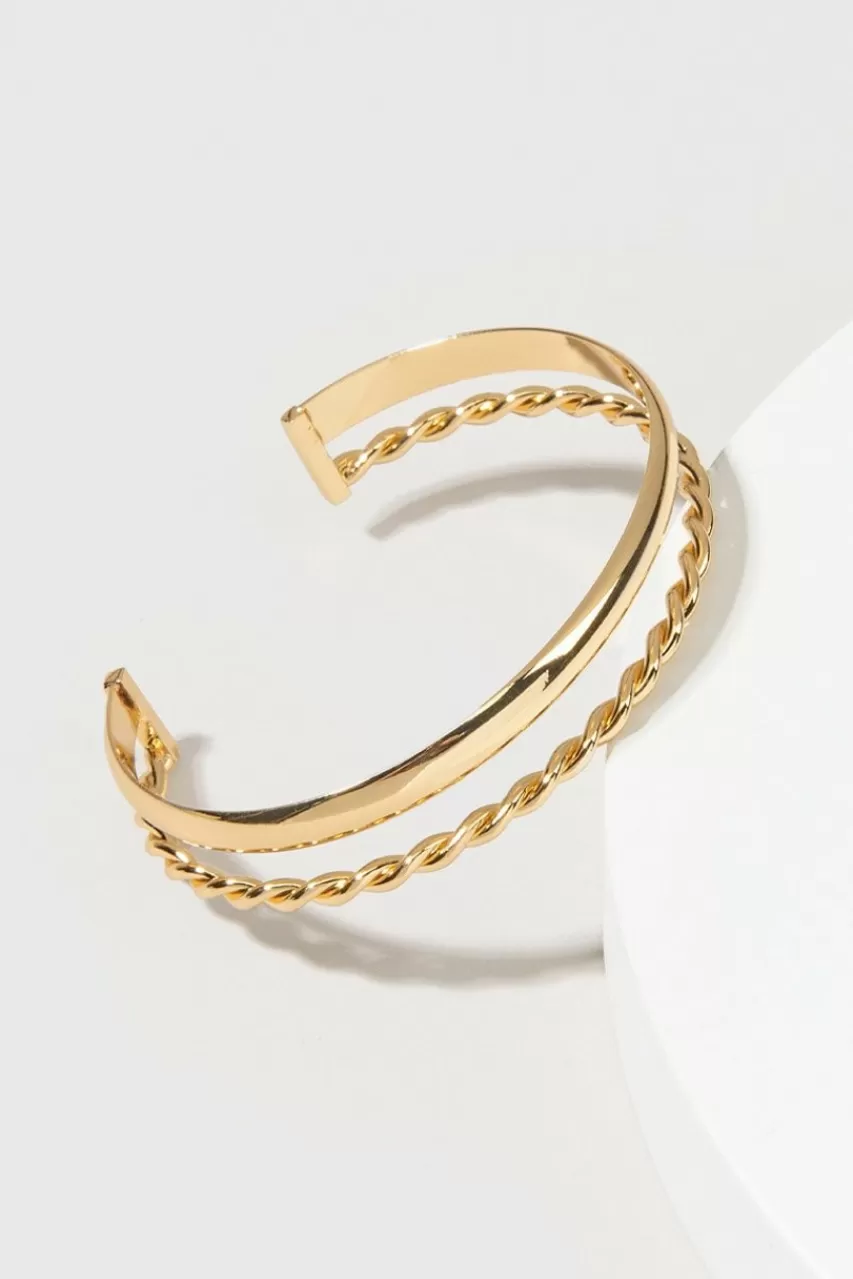 Francesca's Ayla Two- Row Metal Cuff