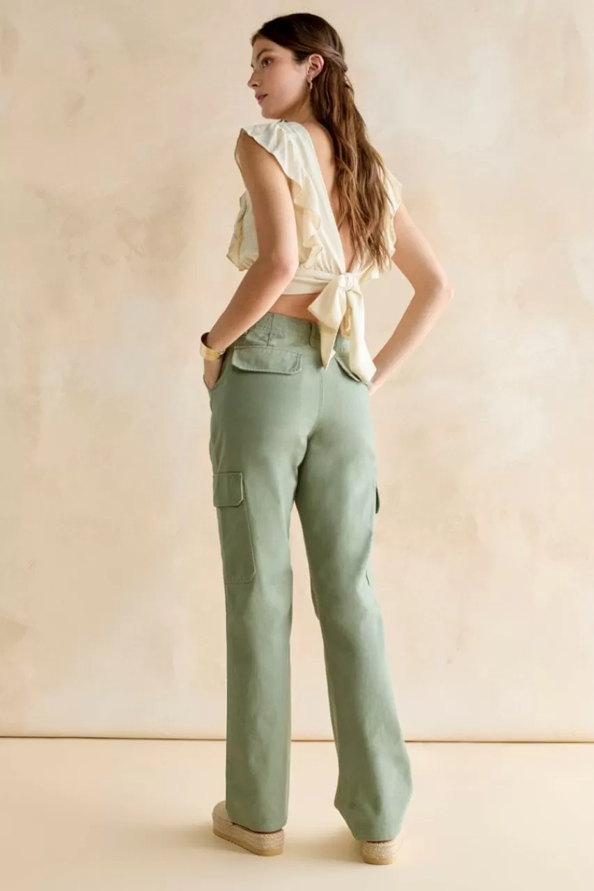 Francesca's Azura Embroidered Camo Joggers