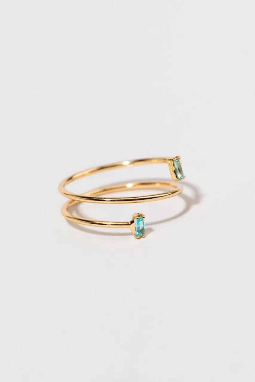 Francesca's Becky Crackle Wrap Gold Ring