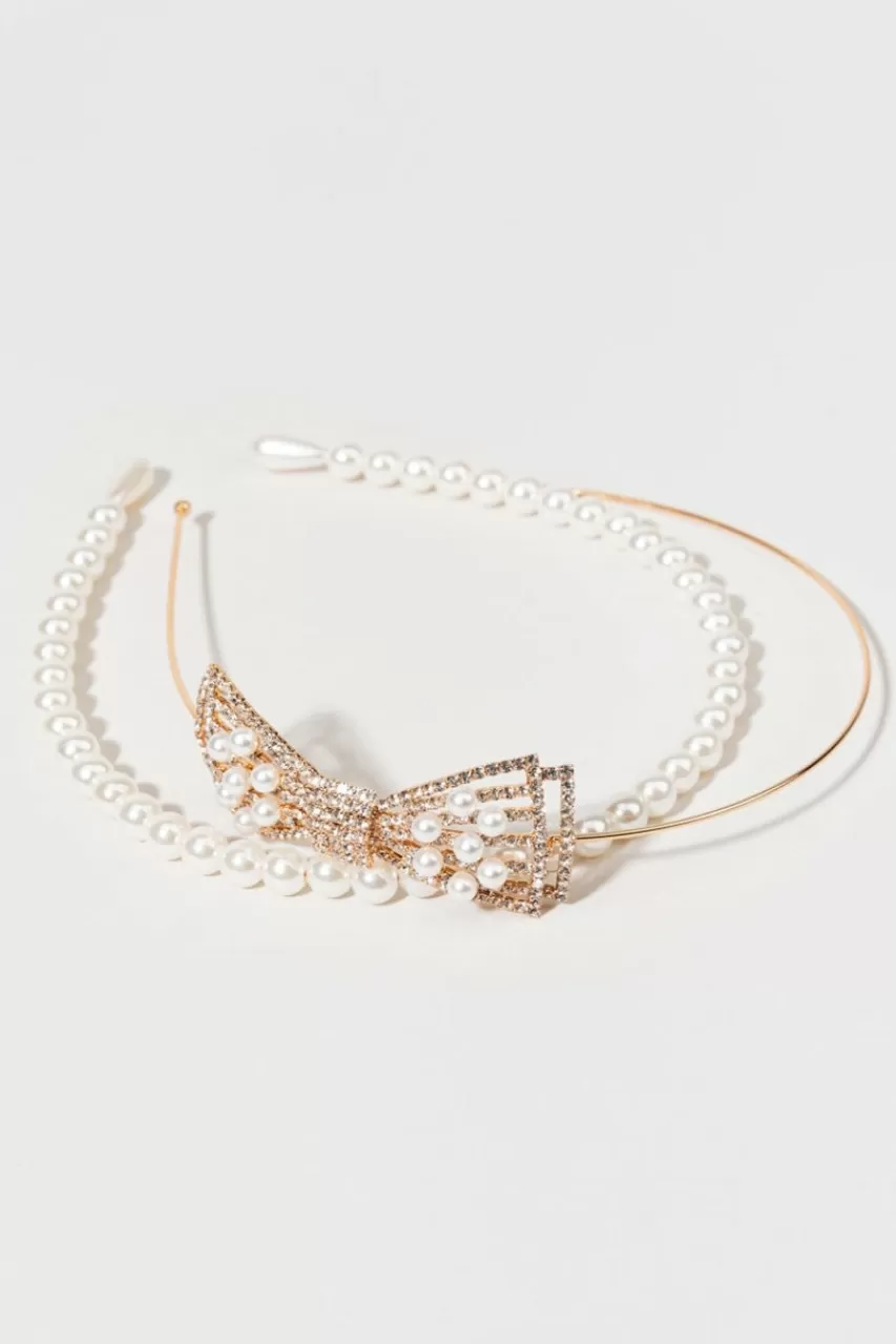 Francesca's Becky En Pearl Headband Pack