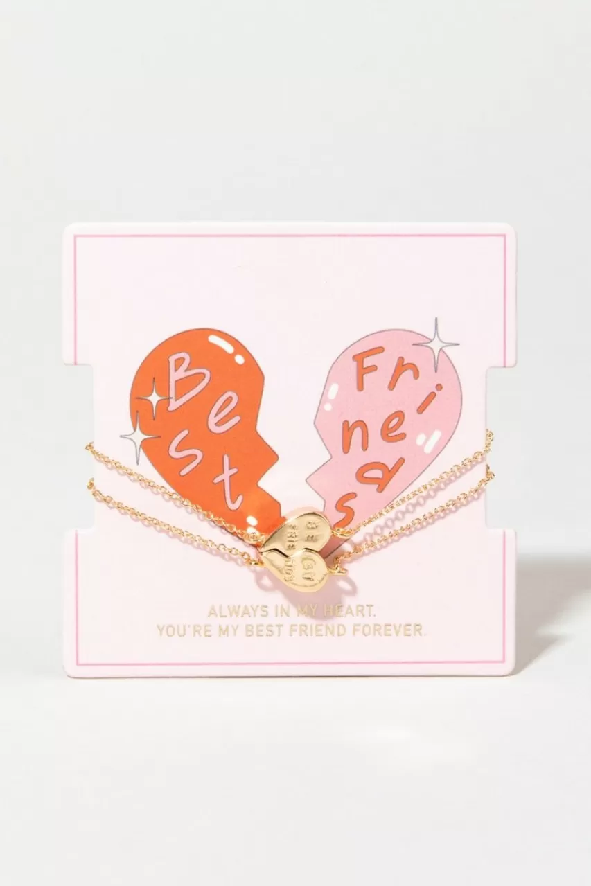 Francesca's Bestie Heart Bracelet