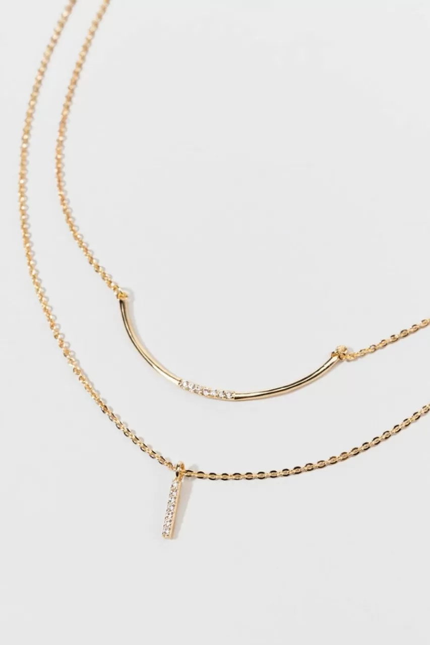 Francesca's Beverley Curved Bar Necklace