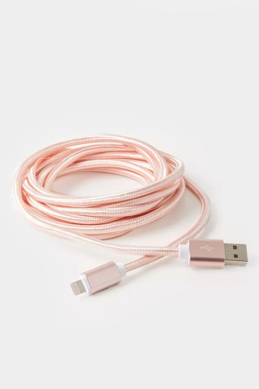 Francesca's Braided Metallic Charging Cable