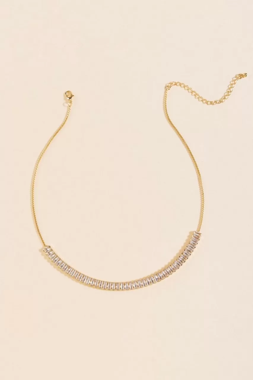 Francesca's Brenda Baguette Strand Necklace