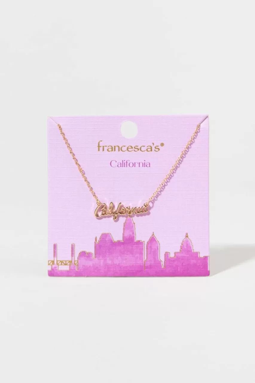 Francesca's California Pendant Carded Necklace