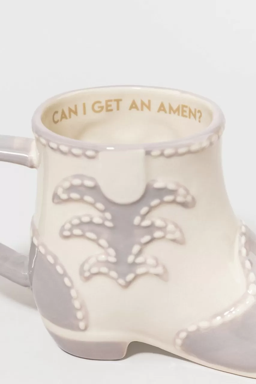 Francesca's Can I Get An Amen Cowboy Boot Mug