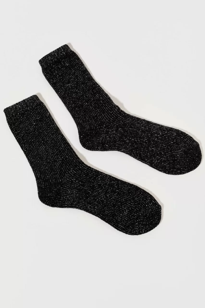 Francesca's Candyce Glitter Crew Socks
