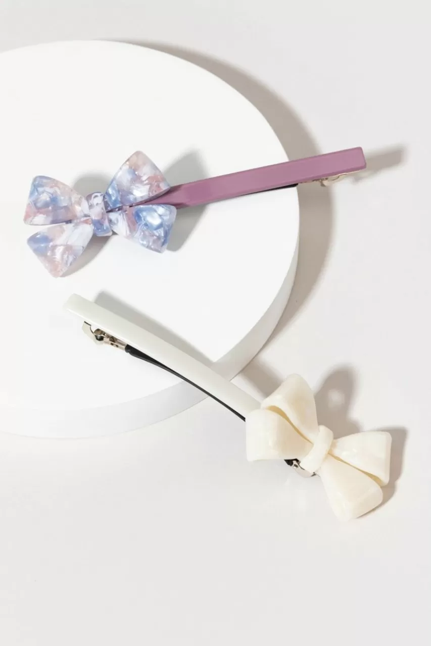 Francesca's Caroline Bow Hair Barrette Pack