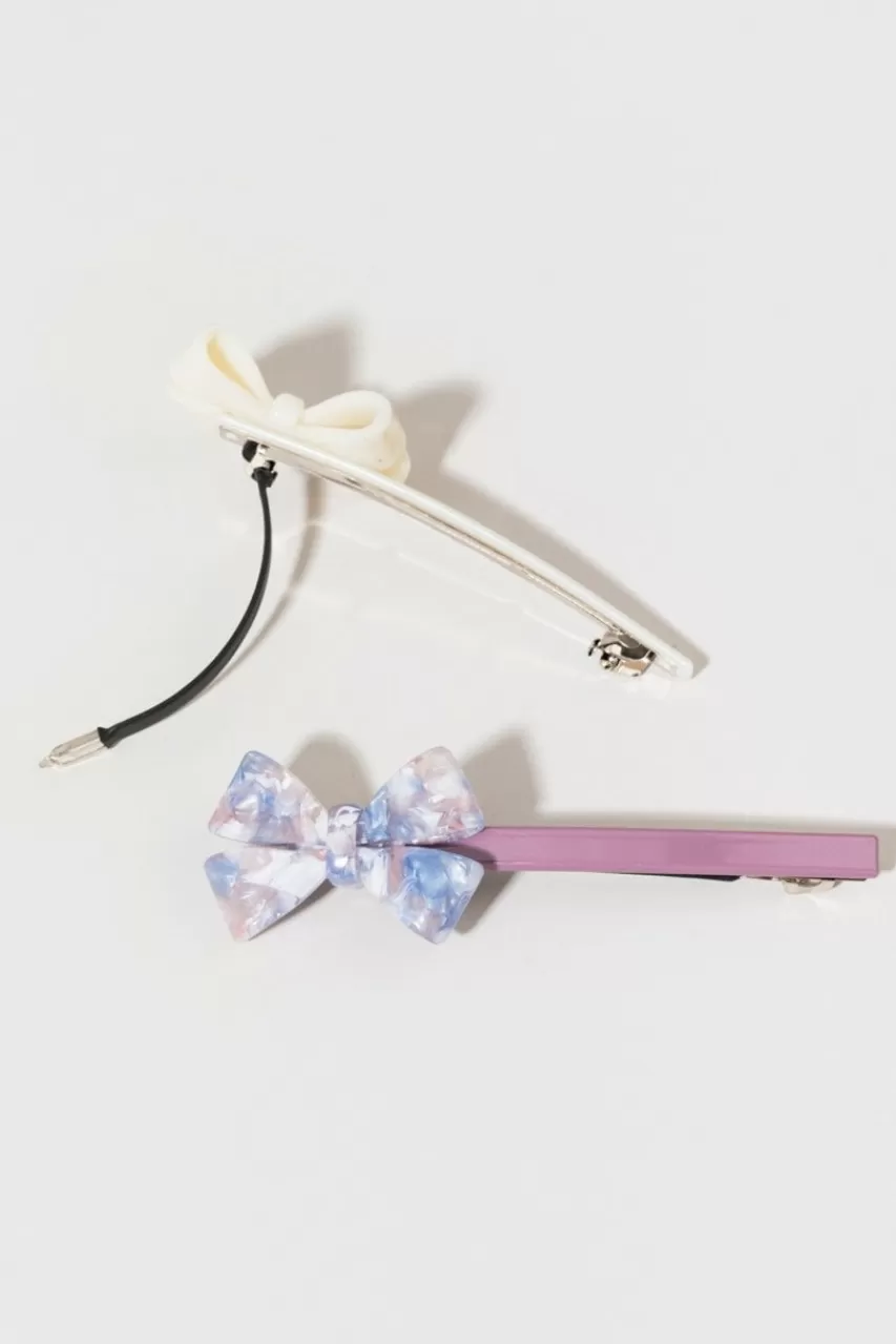 Francesca's Caroline Bow Hair Barrette Pack