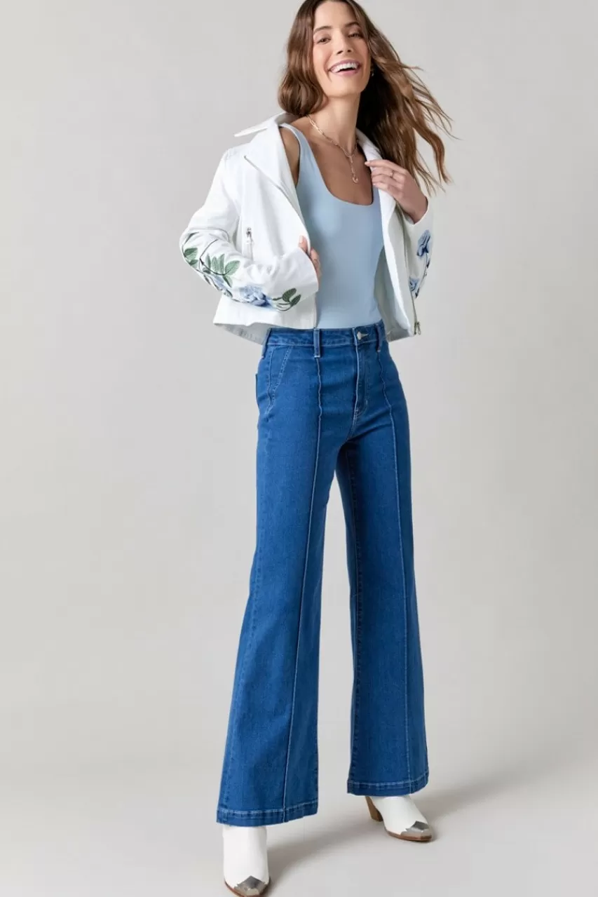 Francesca's Cassidy Embroidered Denim Jacket