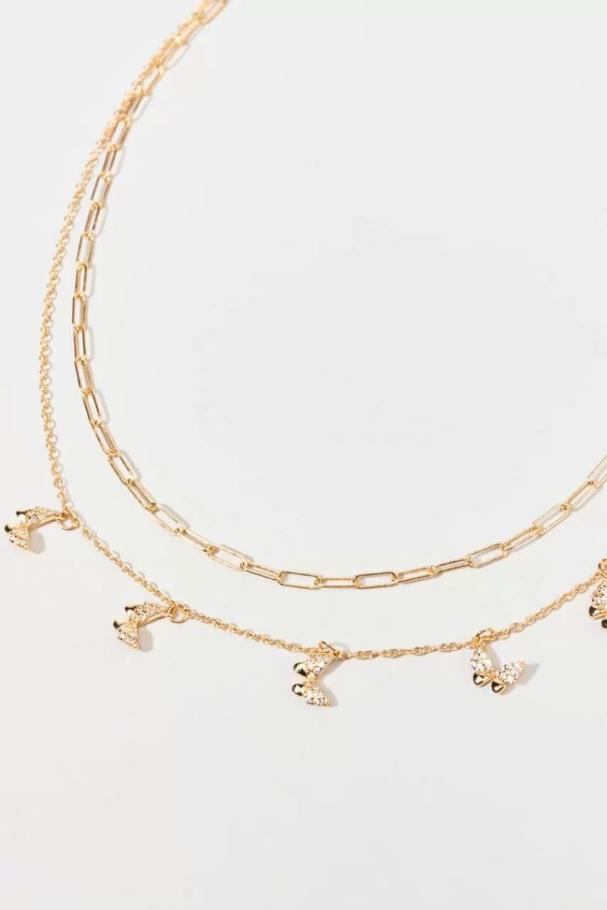 Francesca's Cassie Butterfly Charm Necklace