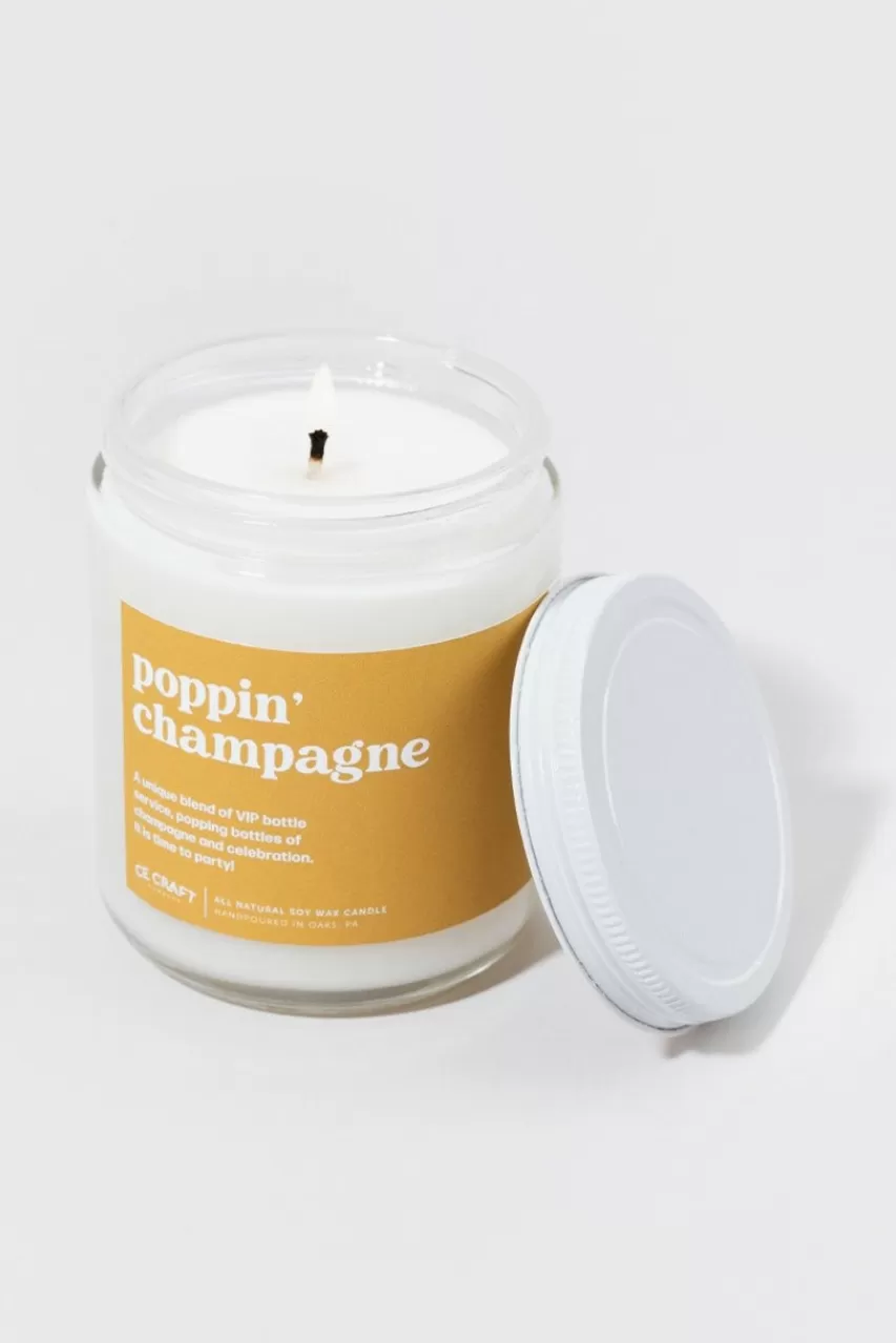 Francesca's Ce Craft Poppin Champagne Candle 8Oz