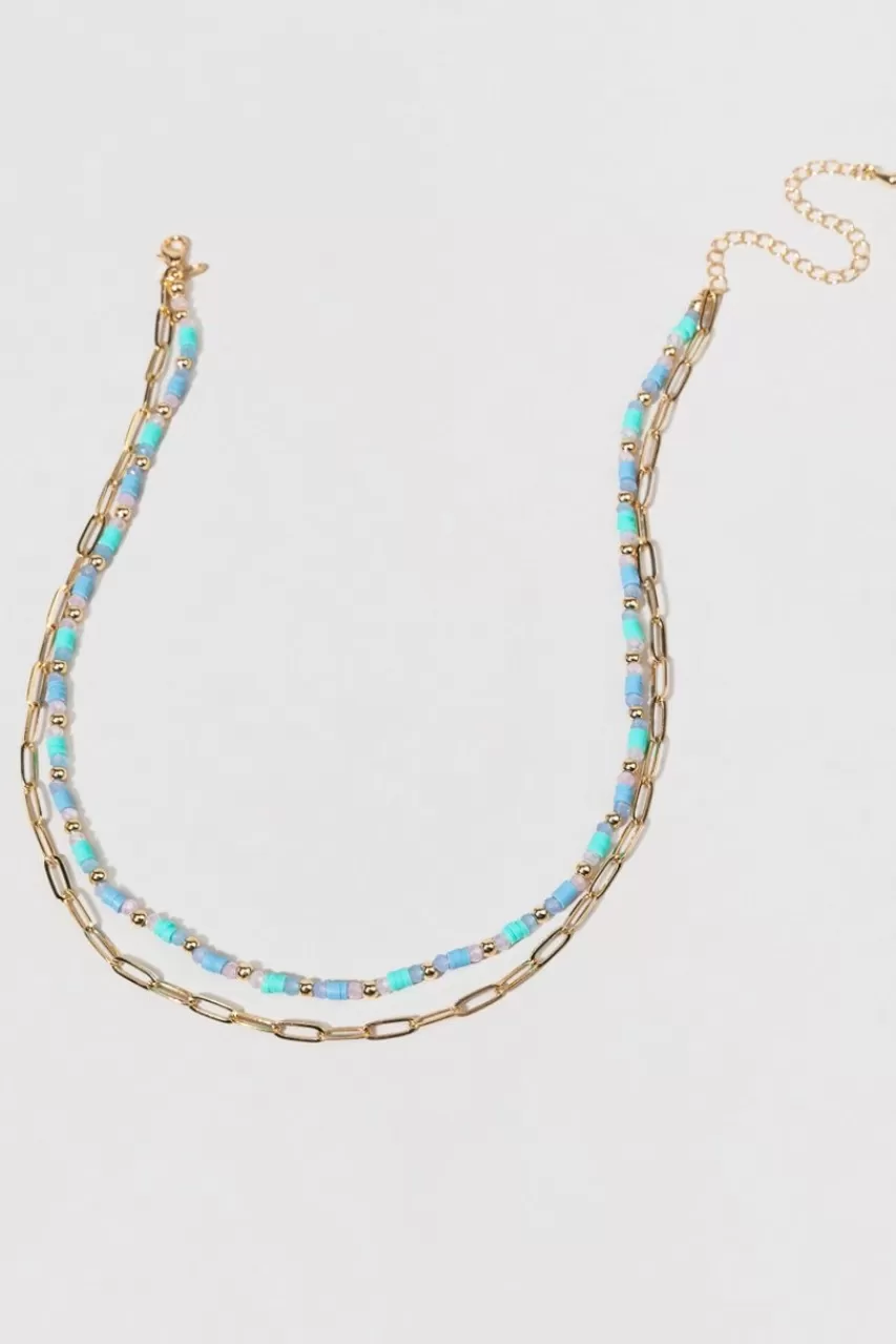 Francesca's Celia Rubber Disc Bead Necklace