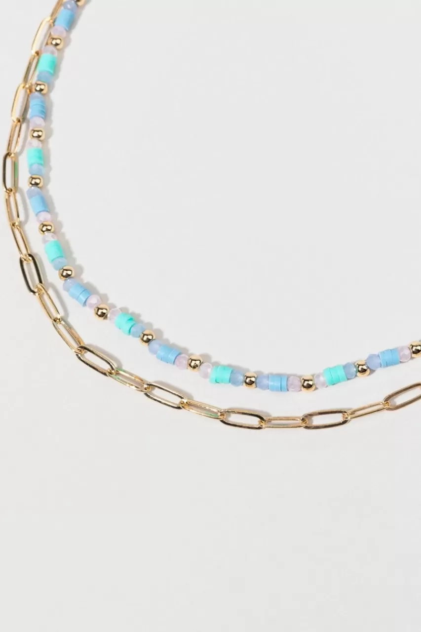 Francesca's Celia Rubber Disc Bead Necklace