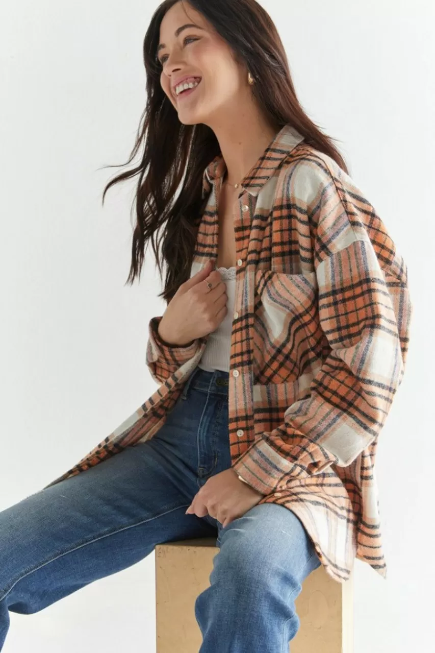 Francesca's Charlie Plaid Shacket