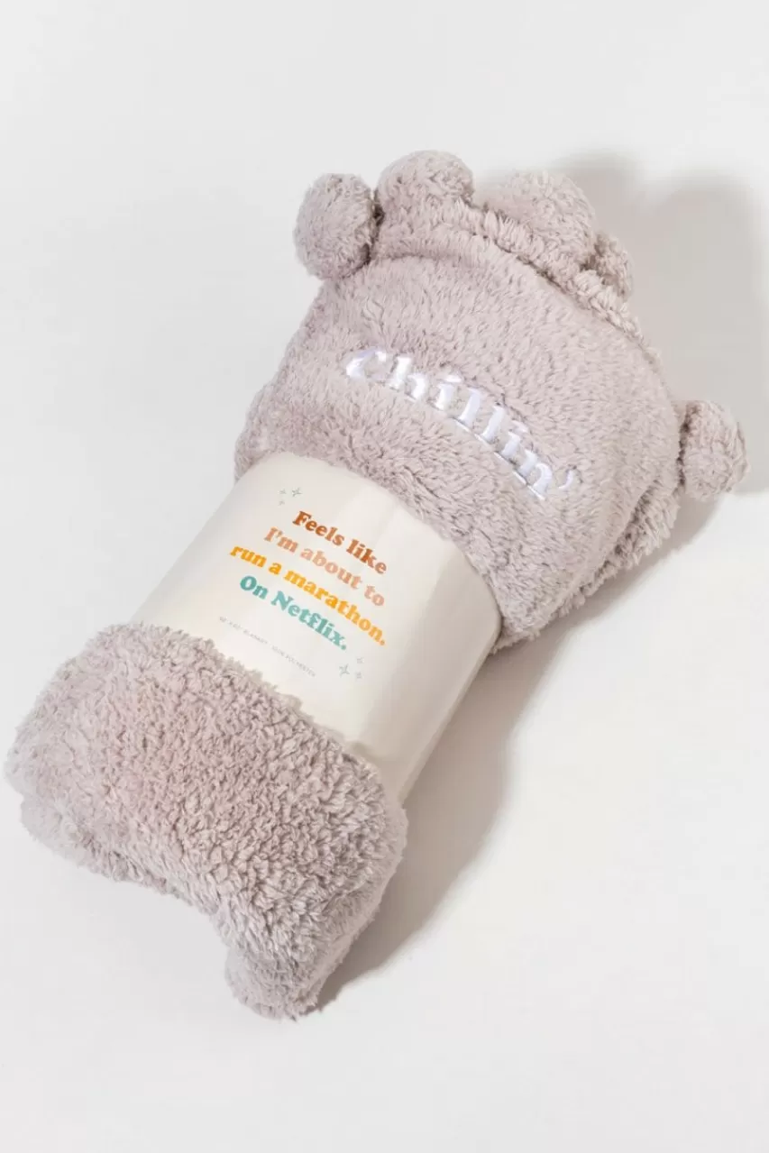 Francesca's Chillin Embroidered Soft Blanket
