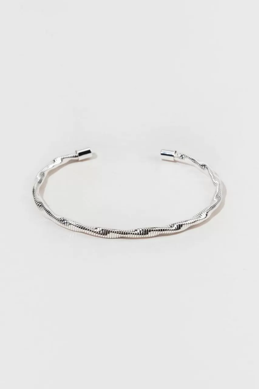 Francesca's Clarity Thin Wire Twist Cuff Bracelet