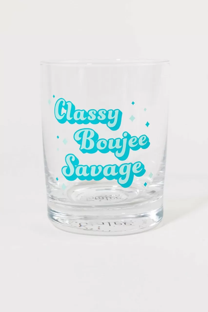 Francesca's Classy Boujee Savage Rocks Glass