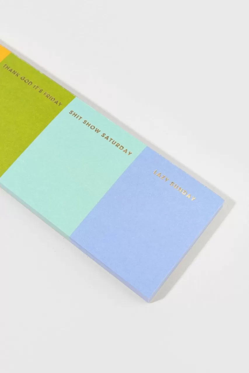 Francesca's Colorful Weekly Note List Pad