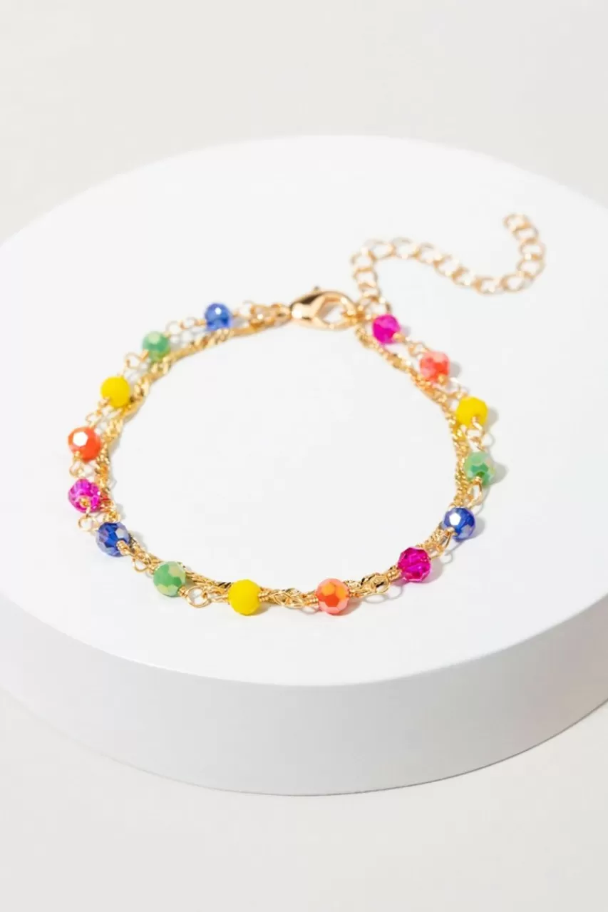 Francesca's Cora Rainbow Bead Bracelet