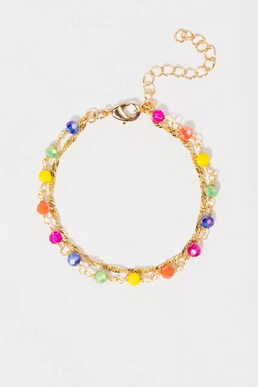 Francesca's Cora Rainbow Bead Bracelet