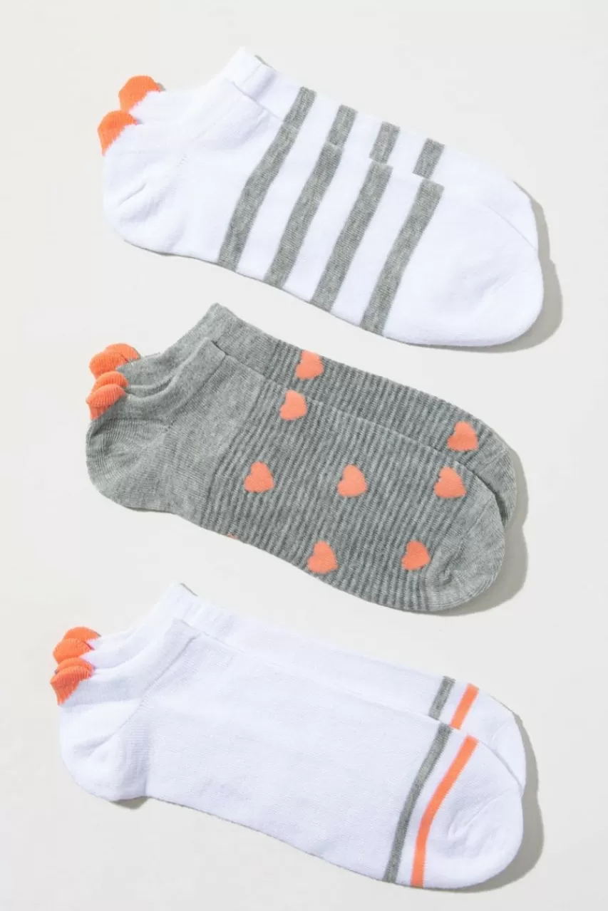Francesca's Corina Stripes And Hearts Socks