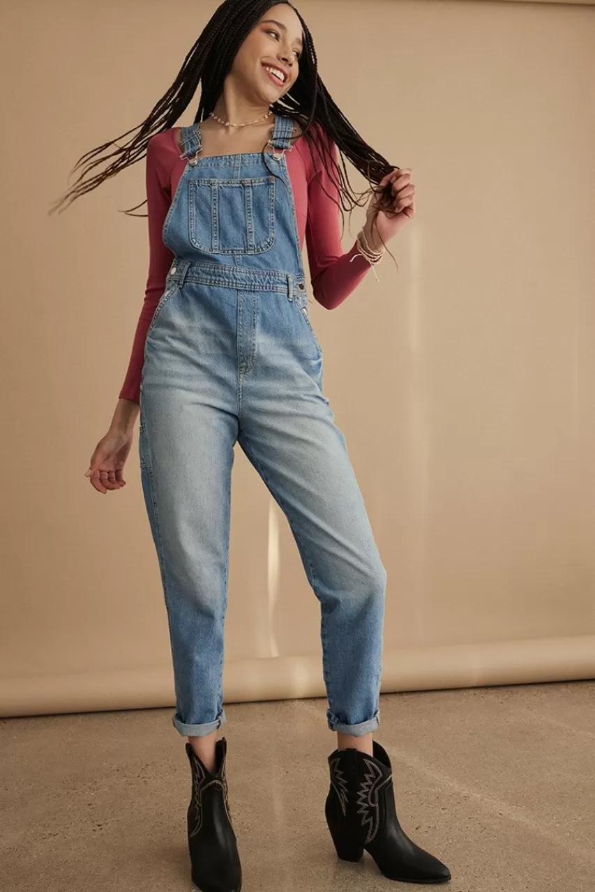Francesca's Corine Denim Overalls