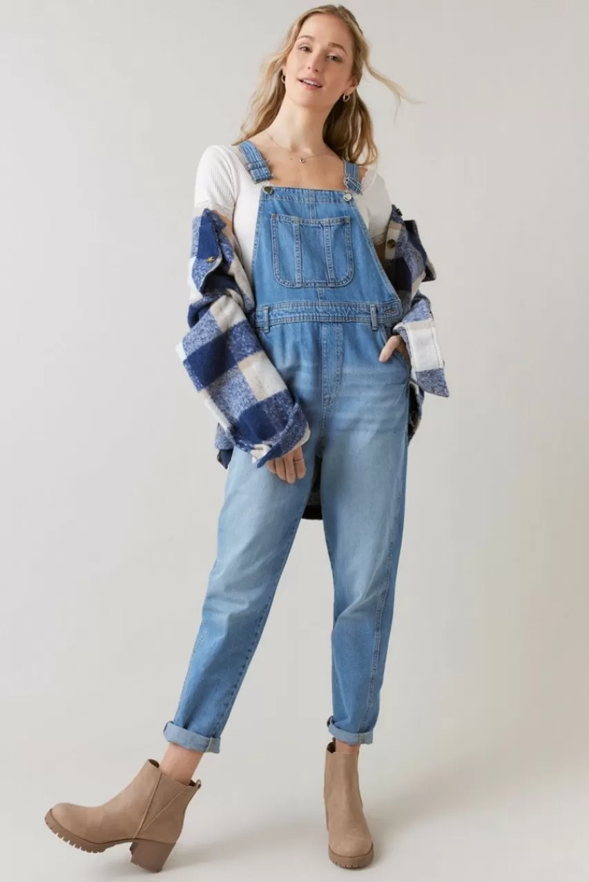 Francesca's Corine Denim Overalls