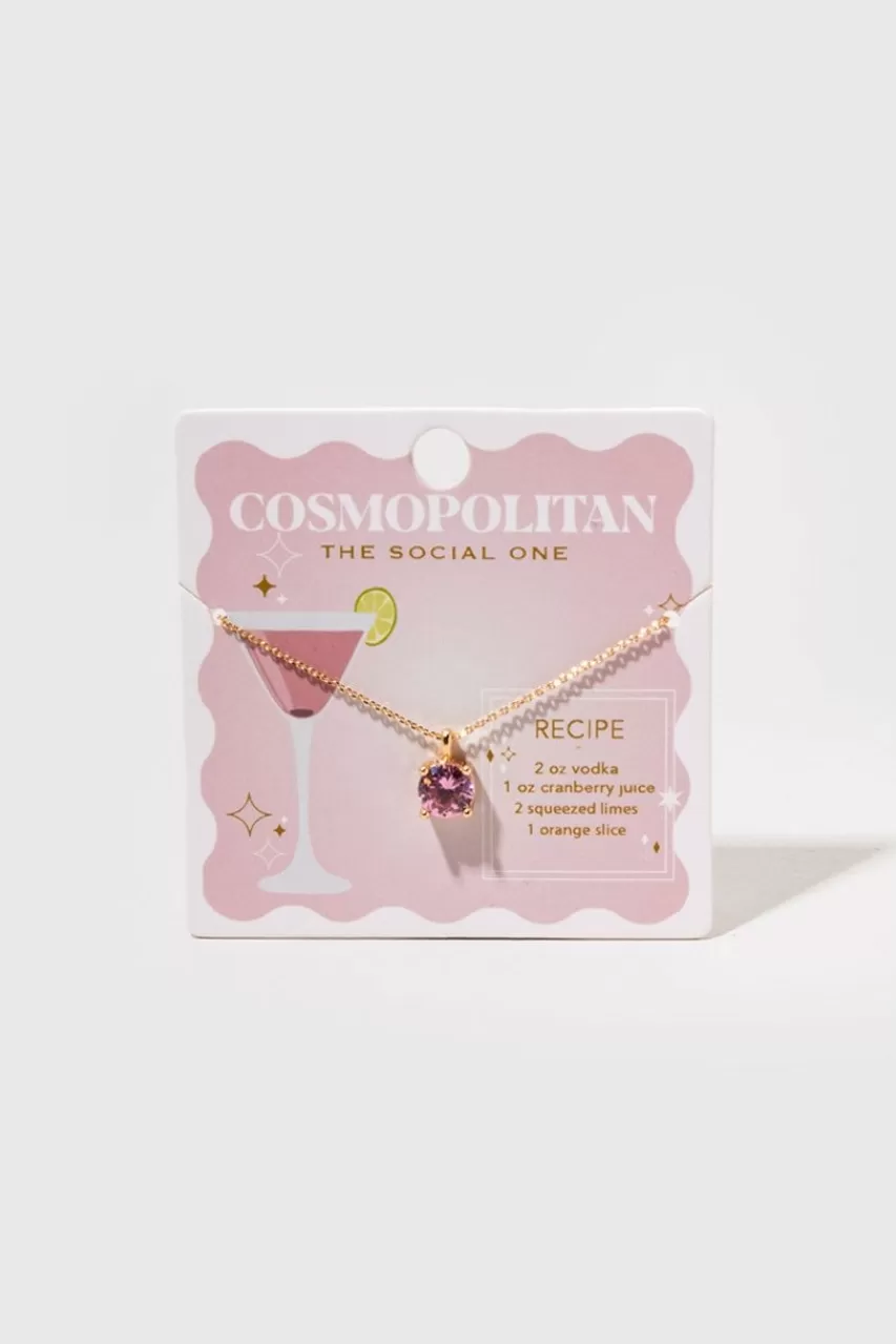 Francesca's Cosmopolitan Glass Pendant Necklace