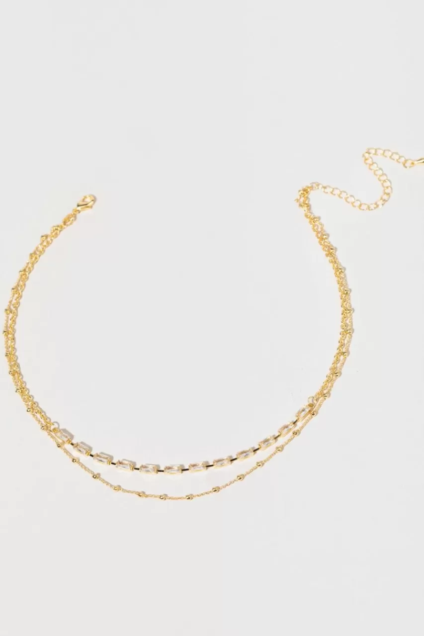 Francesca's Courtney Baguette Necklace