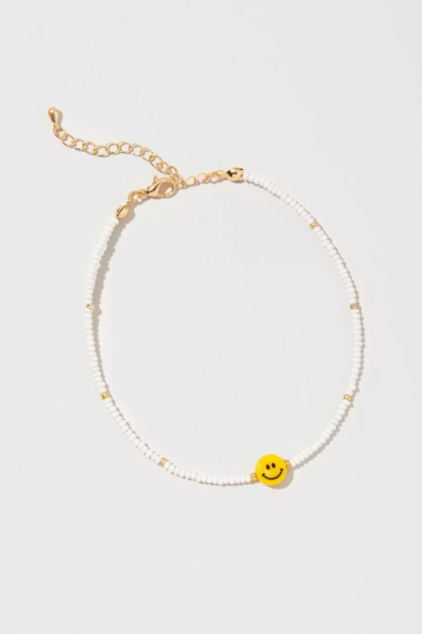 Francesca's Courtney Seedbead Smiley Anklet