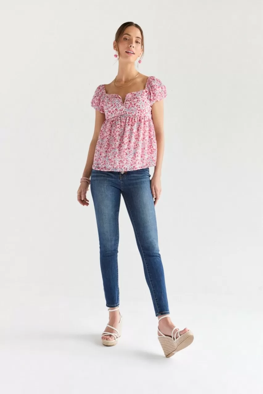 Francesca's Cynthia Wire All Over Blouse
