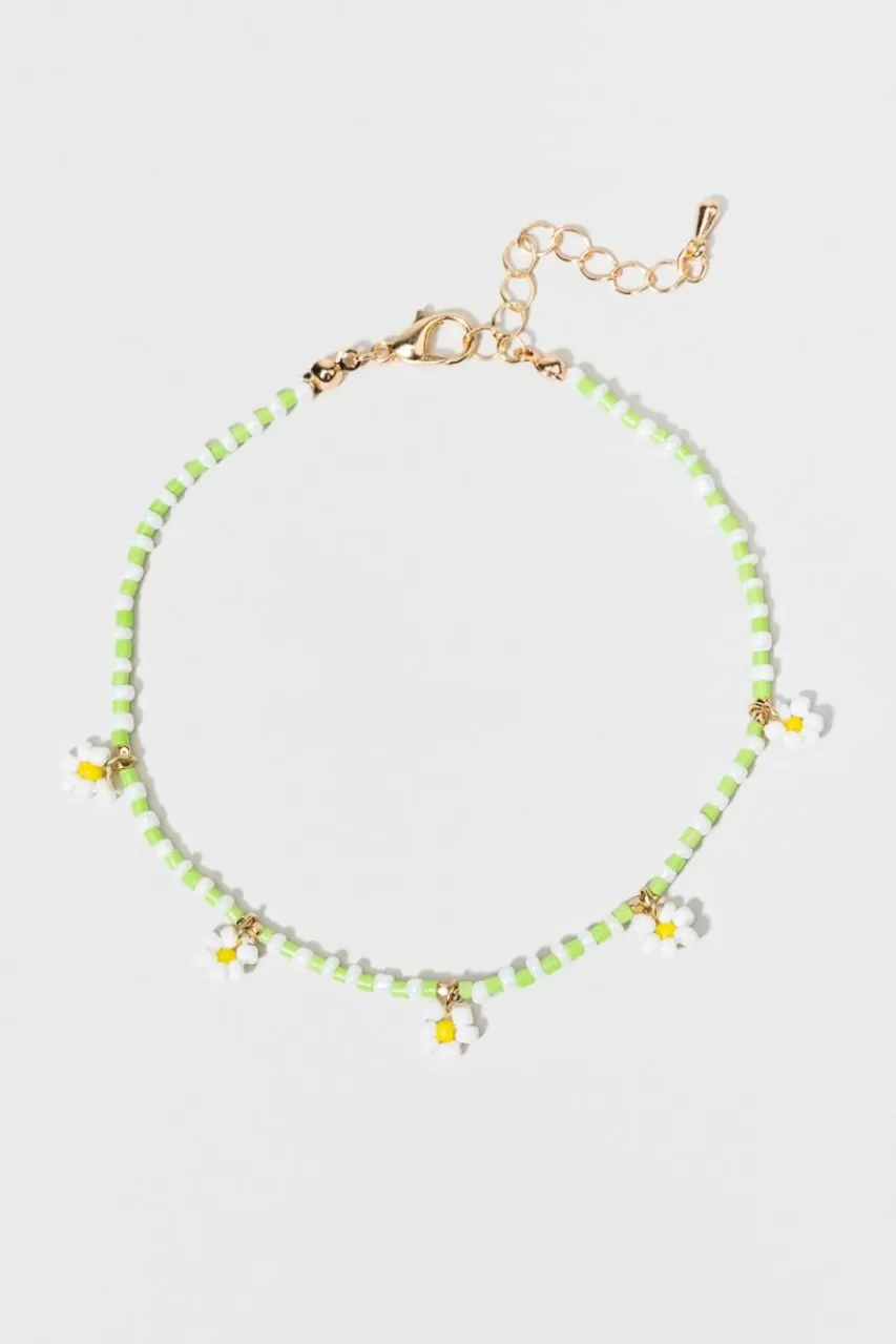 Francesca's Daisy Seedbead Anklet