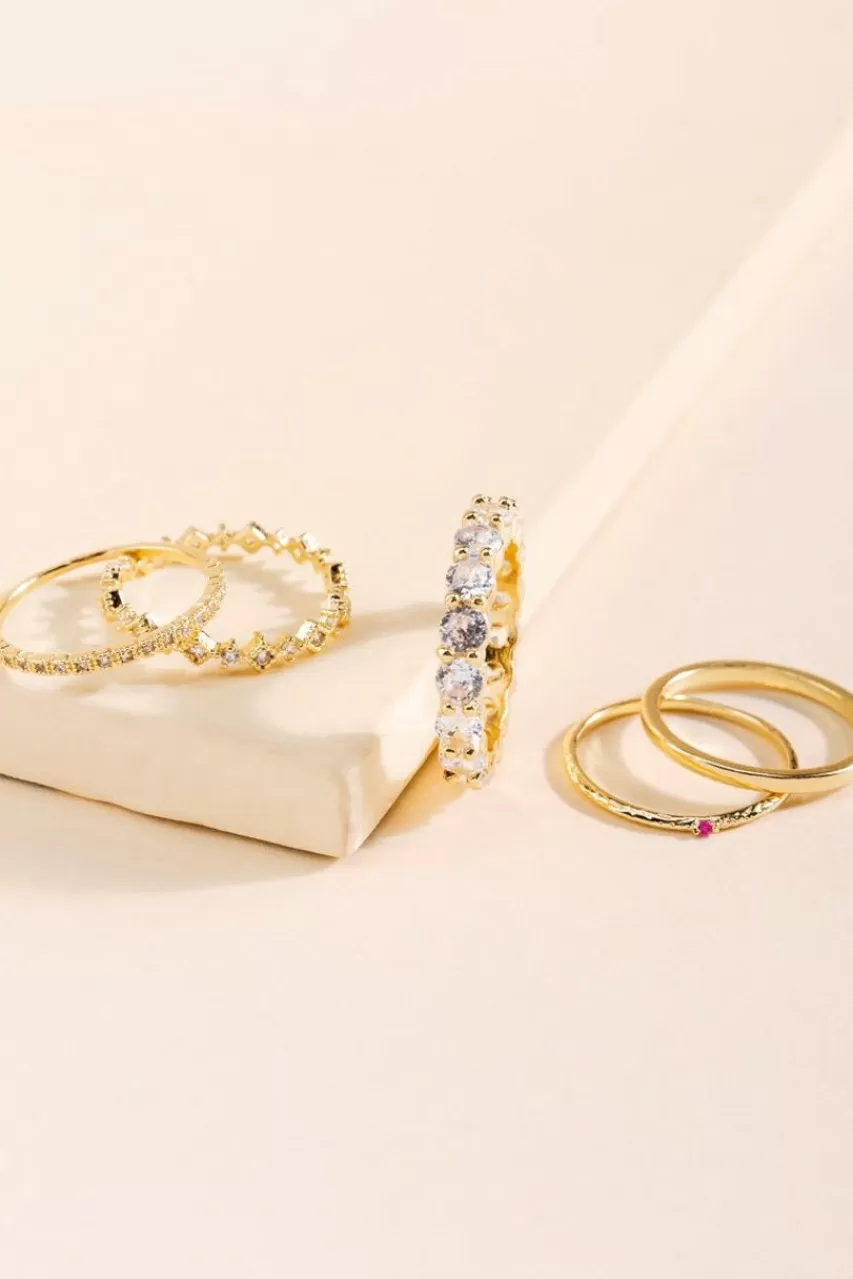 Francesca's Danica Delicate Ring Band Set