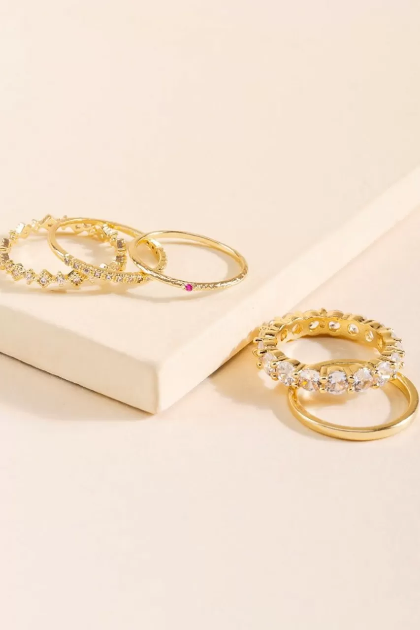 Francesca's Danica Delicate Ring Band Set