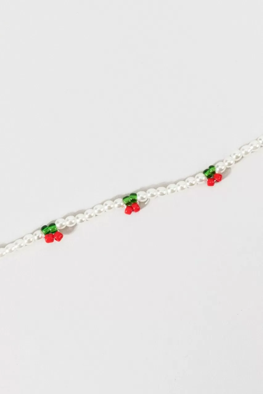Francesca's Daria Cherry Pearl Anklet