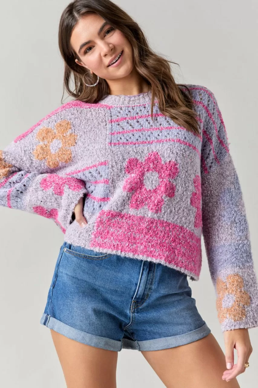 Francesca's Debi Mixed Pattern Pullover