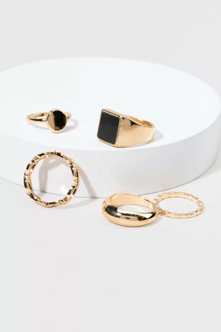 Francesca's Deidre Gold Ring Set