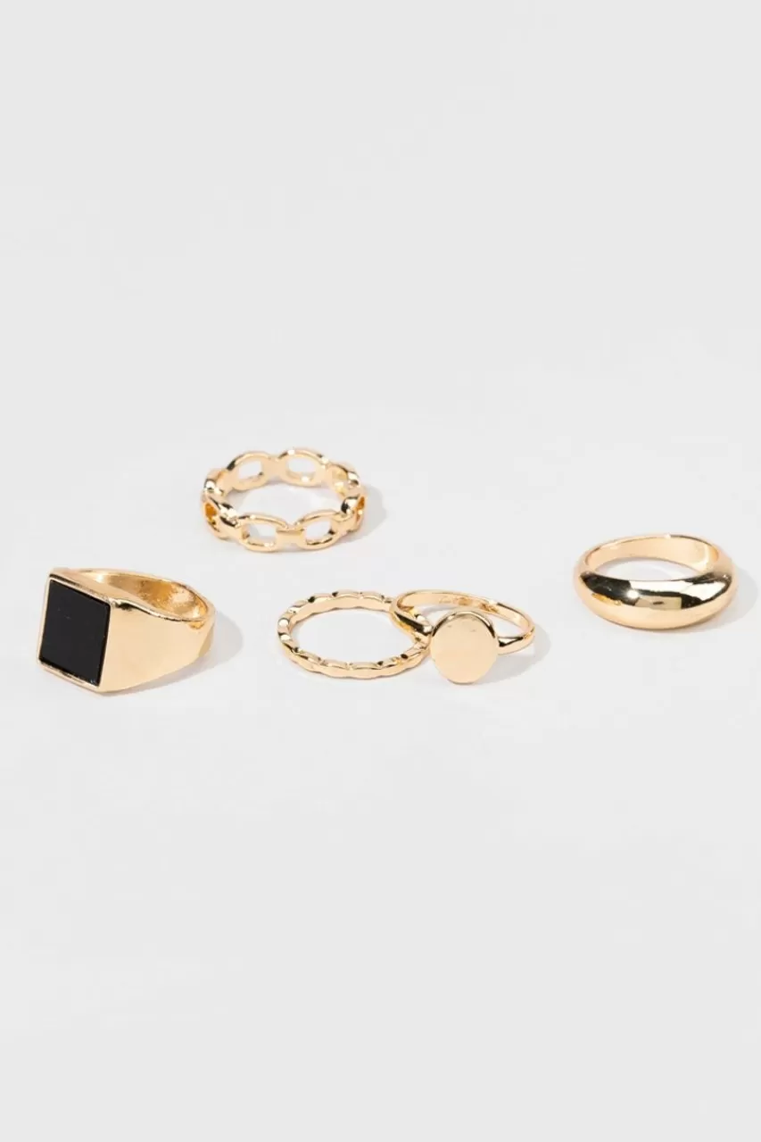 Francesca's Deidre Gold Ring Set