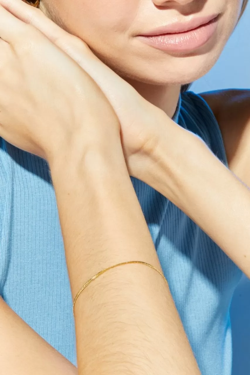 Francesca's Demi-Fine Plated Dainty Snake Chain Bracelet