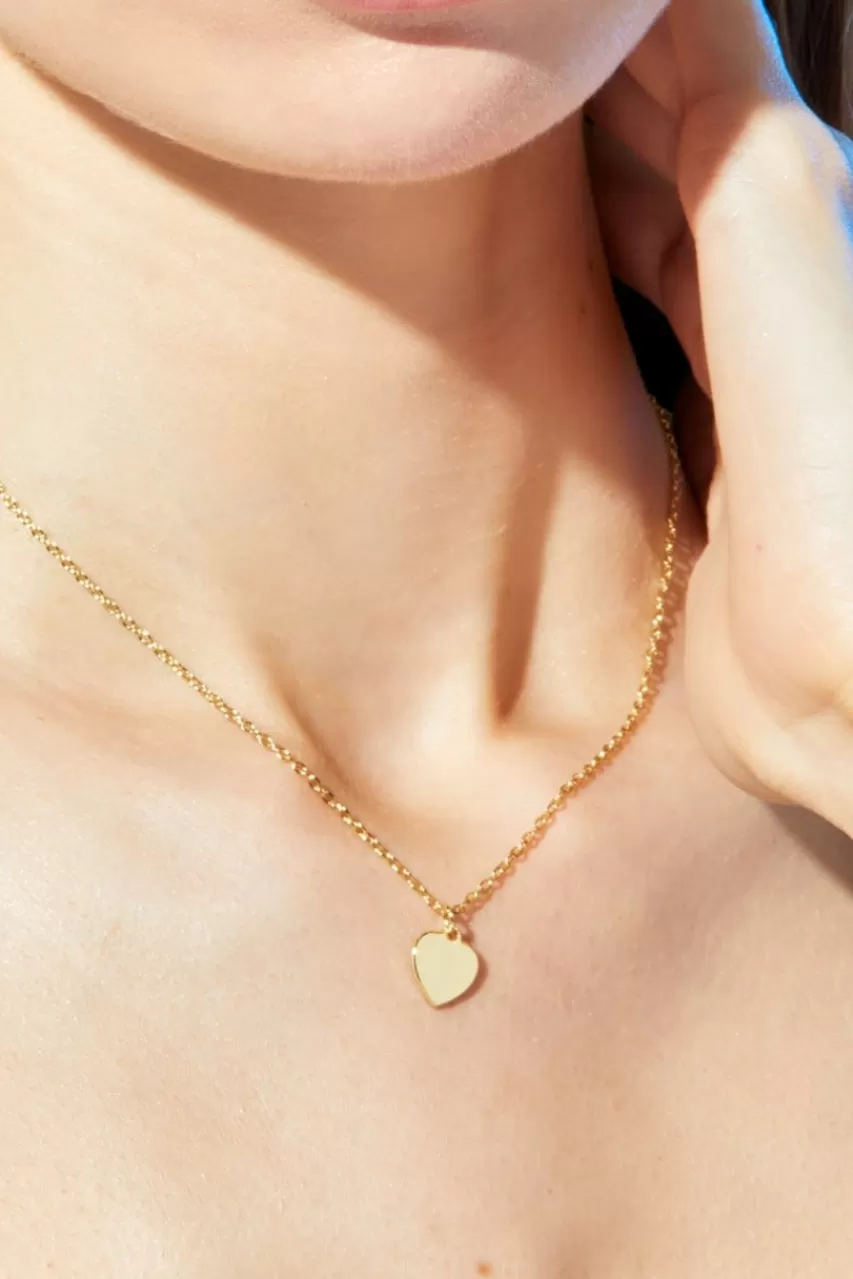 Francesca's Demi-Fine Plated Heart Pendant Necklace
