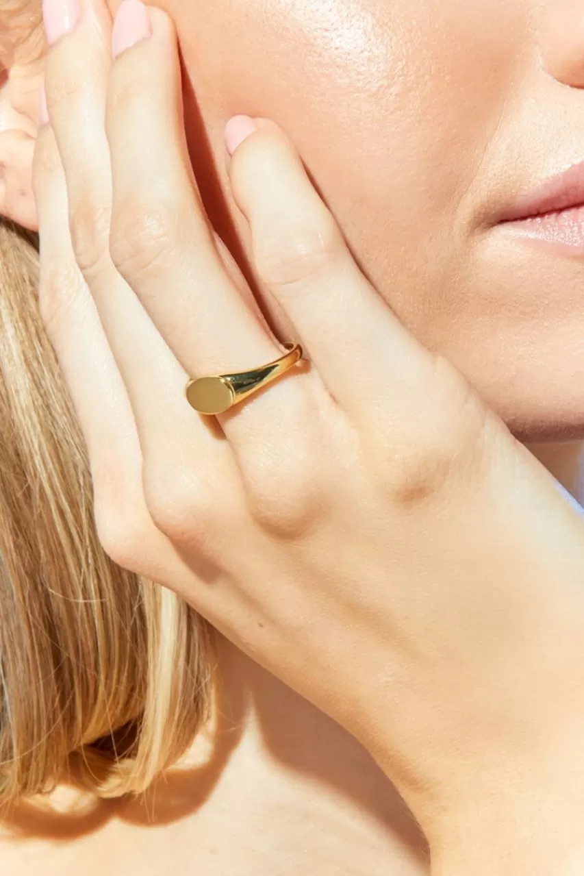 Francesca's Demi-Fine Plated Signet Ring