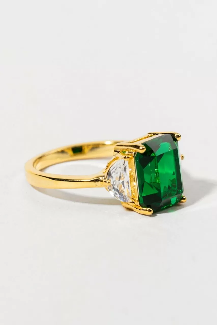 Francesca's Desiree Rectangle Emerald Ring
