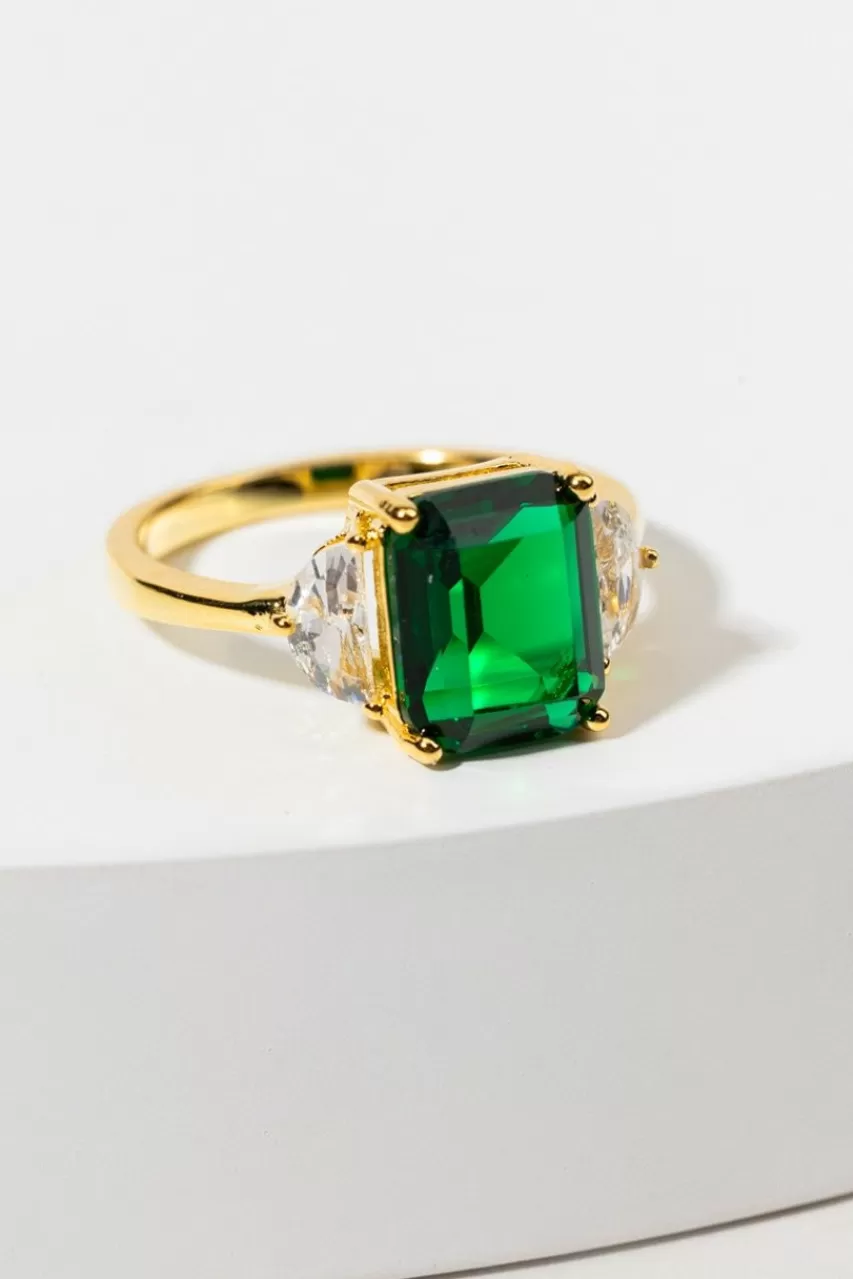 Francesca's Desiree Rectangle Emerald Ring
