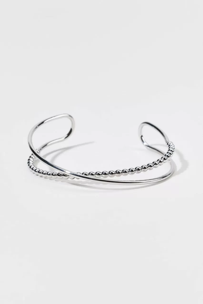 Francesca's Destiny Cross Over Metal Cuff