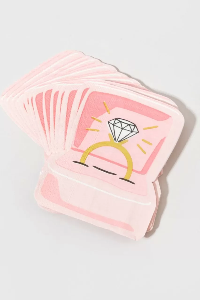 Francesca's Diamond Engagement Ring Die Cut Napkins