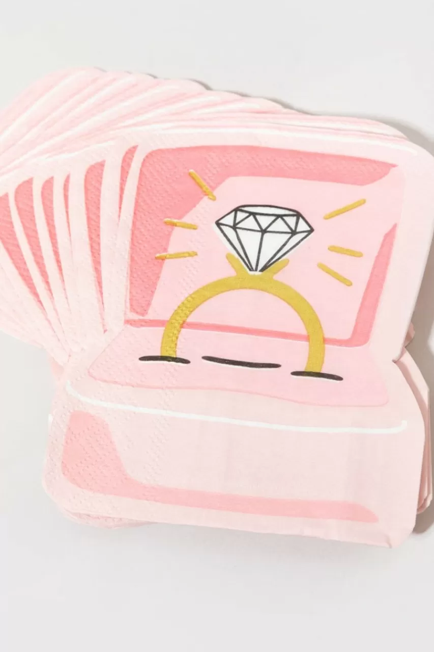 Francesca's Diamond Engagement Ring Die Cut Napkins
