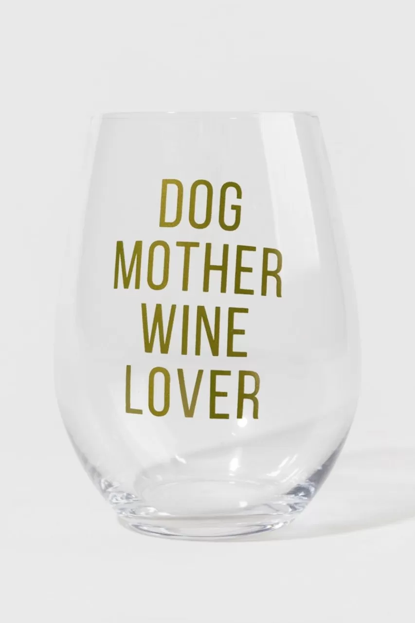Francesca's Dog Mother Wine Lover Wine Glass