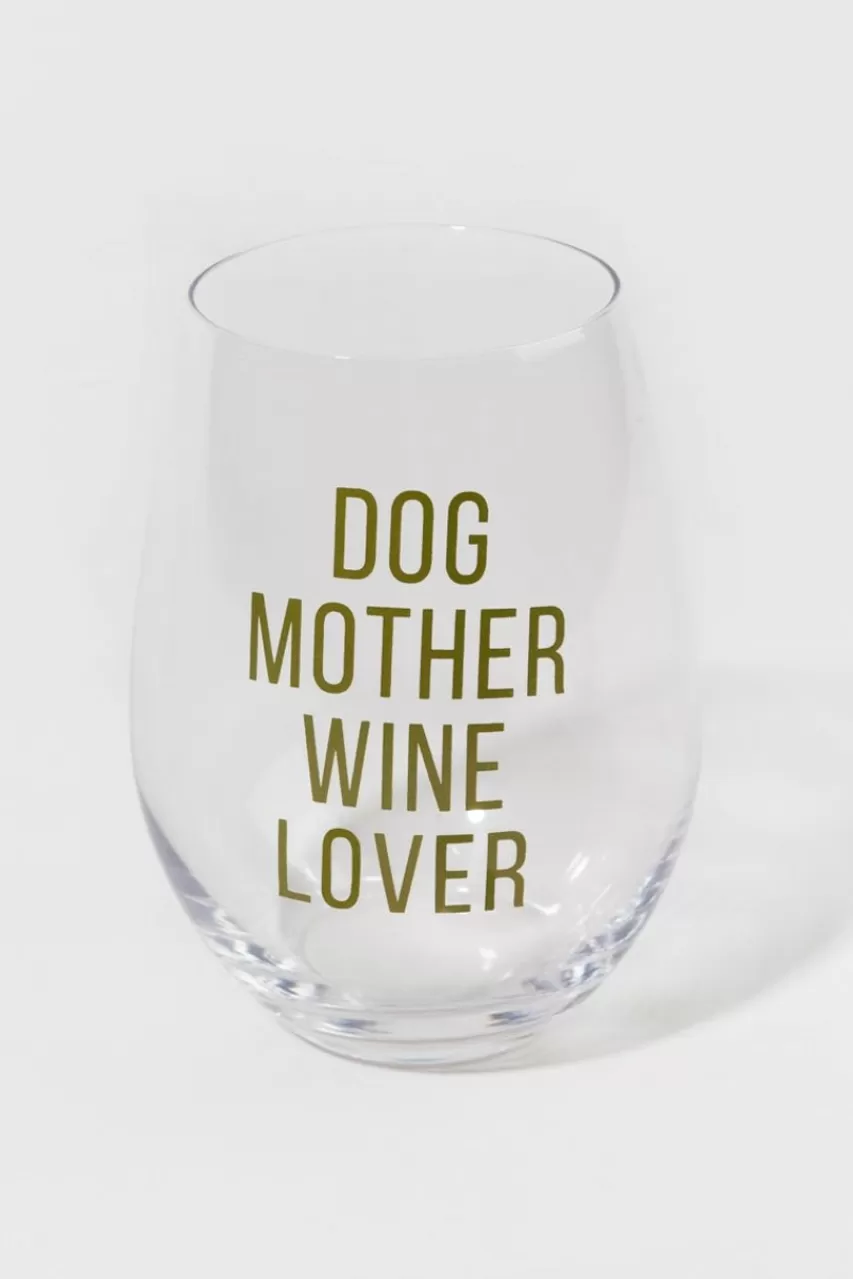 Francesca's Dog Mother Wine Lover Wine Glass